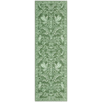 Garvee 2' x 6' Vintage Botanical Bird & Snake Runner Rug, Washable Non-Slip Soft Low-Pile Rug for Hallway, Kitchen & Entryway, Green