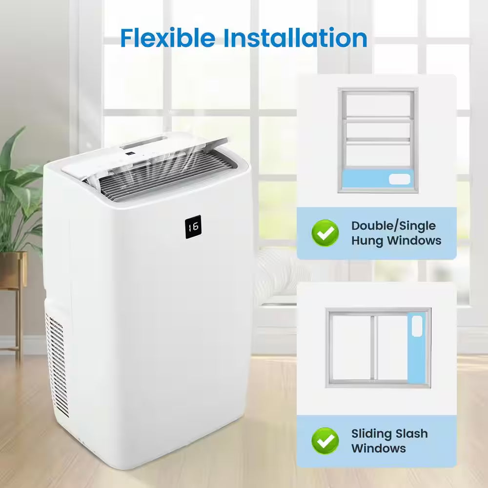 Garvee 12000 BTU Portable Air Conditioner,Air Conditioner Unit with Cool, Fan and Dry Functions, Portable AC with Sleep Mode/24Hrs Timer,Remote Control,Low Noise, Fast Cooling for 550 Sq.Ft