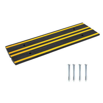 Garvee Heavy Duty Rubber Curb Ramp 48 Inch Low Profile Driveway Ramp 2.6 Inch Rise Black for Garage Sidewalk Car SUV RV Wheelchair