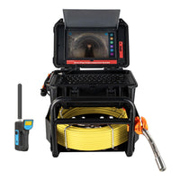 Garvee Sewer Camera with Locator, 512Hz Transmitter, 100ft Cable 10.1" HD Monitor Aluminum IP68 Waterproof 12 LED Lights Drain Pipe Inspection