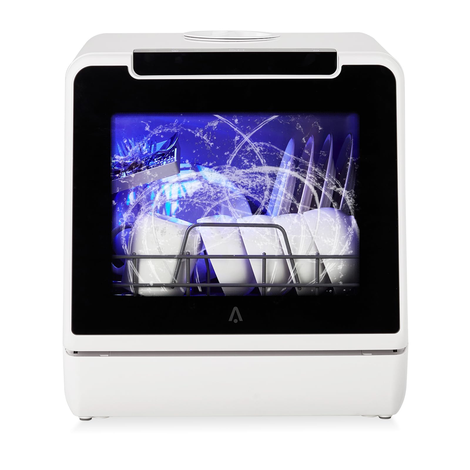 Garvee Dishwasher, Countertop Dishwashers, 5 Washing Programs Mini Dishwasher with 5L Built-in Water Tank, Dishwasher Machine 360° Dual Spray, Tabletop Dishwasher with High-Temp & Air-Dry Function