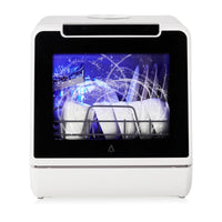 Garvee Dishwasher, Countertop Dishwashers, 5 Washing Programs Mini Dishwasher with 5L Built-in Water Tank, Dishwasher Machine 360° Dual Spray, Tabletop Dishwasher with High-Temp & Air-Dry Function