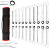 Garvee 20-Piece Ratcheting Combination Wrench Set, Fixed Head &72 Teeth, SAE 1/4-3/4