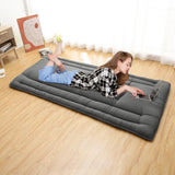 Garvee Futon Mattress Twin Size, Japanese Floor Mattress Foldable Tatami Mat, Roll Up Floor Bed Mattress Kids Floor Play Mat, Japanese Floor Bed for Dorm House Guest, Dark Grey - Dark Gray