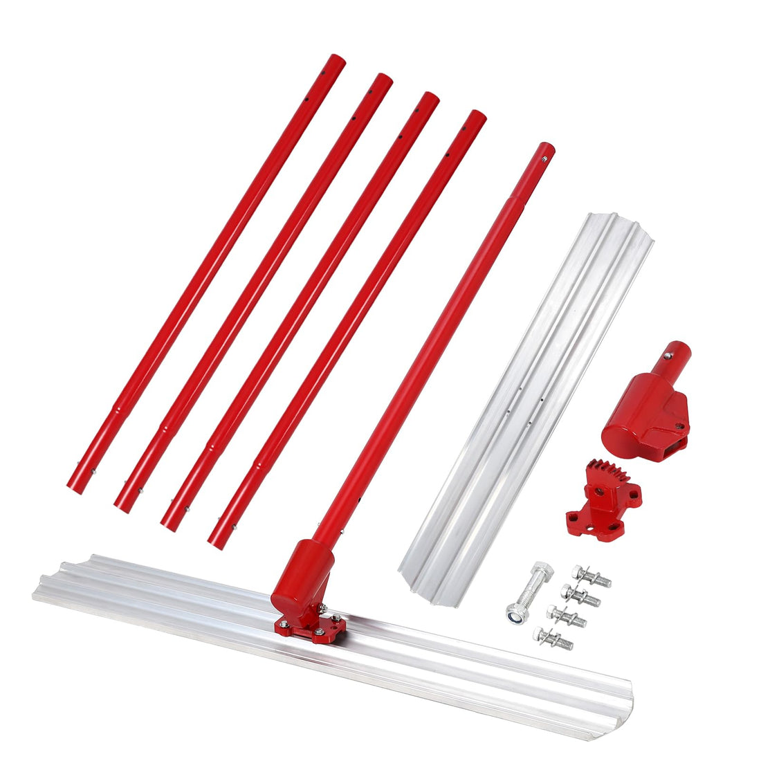 GARVEE 48" x 8" Magnesium Bull Float Kit – Aluminum Alloy with 4 Handles & Adjustable Bracket – Professional Concrete Smoothing Tool