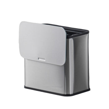 Garvee 1.3Gallon/5L Stainless Steel Hanging Trash Can with Inner Bucket And Charcoal Filter for Counter Top & Under Sink Bathroom Bedroom Cupboard