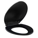 Garvee Toilet Seat Elongated,Toilet Seat with Quick-Release And Quick-Attach, Plastic Toilet Seat with Soft Close, Easy Install and Clean - Black - black