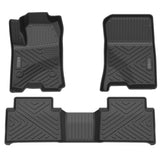 Garvee Floor Mats Compatible with Colorado Crew Cab 2023-2025 Accessories, All-Weather Protection Custom Fit Floor Liners, Odorless TPE 1st/2nd Row Floor Mat, Black - 