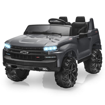 Garvee Ride - P Series: 24V 2-Seater Ride On Car For Kids For 3 - 8 years, Licensed Chevrolet Silverado - Grey