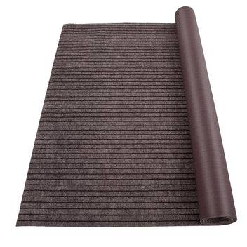 Garvee 6' × 23' Stripe Brown Marine Carpet, Waterproof Indoor/Outdoor Rug with TPR Non-Slip Backing for Boat, Patio Deck, Camping, and Outdoor Use