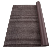 Garvee 6' × 23' Stripe Brown Marine Carpet, Waterproof Indoor/Outdoor Rug with TPR Non-Slip Backing for Boat, Patio Deck, Camping, and Outdoor Use