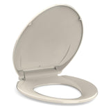 Garvee Toilet Seat Elongated,Toilet Seat with Quick-Release And Quick-Attach, Plastic Toilet Seat with Soft Close, Easy Install and Clean - Fits Most Elongated Toilets Almond - 19" Regular Toilet Seat Almond