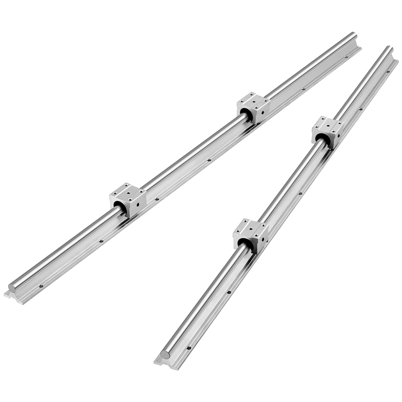 Garvee Linear Rail Slide SBR16-800mm (2 PCS) and 4 PCS 4SBR16UU Bearing Blocks, Linear Bearing CNC Kit for Automated Machines DIY Project and Equipment