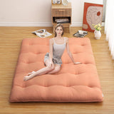Garvee Japanese Futon Floor Mattress, Futon Mattress Full Size Foldable Floor Bed Mattress, Tatami Mat for House Guest Dorm Roll Up Sleeping Floor Mattress, Coral - Coral