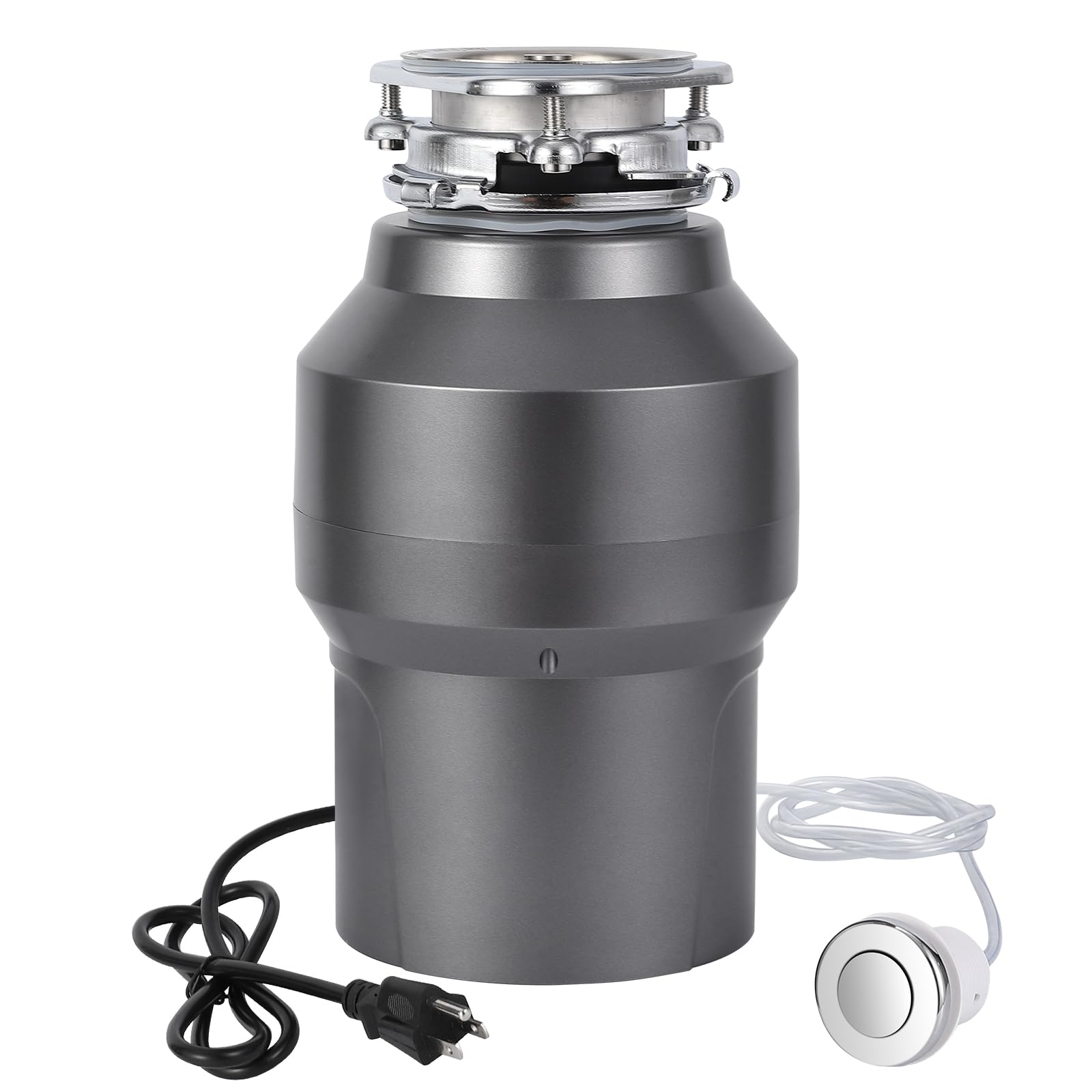Garvee 1/2HP Garbage Disposal, 380W 110V Food Waste Grinding System for Kitchen Sinks, Continuous Feed Food Waste Disposer With 14 Inch Power Cord, 3500r/Min, wirelee Switches
