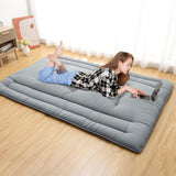 Garvee Futon Mattress Full Size, Foldable Sleeping Mattress Tatami Mattress for Adults, Roll Up Japanese Style Floor Bed Dormitory Floor Mattress for Rv Travel Camping, Light Grey - Light Gray