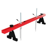 Garvee 1100 Lbs Engine Support Bar With Dual Hooks For Home Garage & Auto Repair Shop, Adjustable 59.06 In, Heavy-Duty Steel - Red