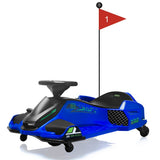 Garvee Ride - G Series: 24V Drift Go-Kart for Kids: Quality Metal, 7.5mph, LED, Music, for 8-12 Years Old - Blue - Blue