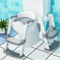 Garvee Potty Training Seat, Height Adjustable Toddler Toilet Seat for Kids Boys Girls, 2 in 1 Potty Training Toilet, Splash Guard Anti-Slip Pad Step Stool
