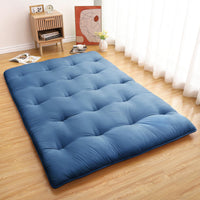 Garvee Futon Mattress, Japanese Floor Mattress Full Size Floor Mat for Sleeping Adult Size, Foldable Tatami Mattress Roll Up Floor Bed Mattress for House Guest Camping Dorm, Navy Blue