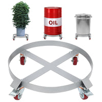 Garvee 55 Gallon Drum Dolly, 1000lbs, Steel Frame Bucket Dolly with 4 Swivel Casters Wheel, Non Tipping Barrel Dolly for Furniture/Trash/Plant