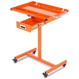 Garvee Heavy Duty Rolling Work Table, Adjustable Height Mobile Workbench, 35-45 Inch Steel Frame, for Garage, Repair Shops & DIY, Orange - Orange