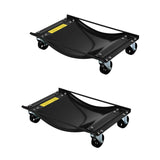 Garvee Heavy Duty Car Dolly Set of 4 with 3.5" Steel Wheels, 10000LBS Capacity, Vehicle Dollies 24"x15", Steel, Universal Fit - Blue