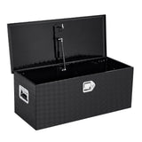 Garvee 48"X15"X15" Aluminum Truck Tool Box for Pickup Truck Bed RV Toolbox, Heavy Duty Tool Storage Box, Waterproof Storage Organizer Chest with Handle and Lock,  Black -No Sliding Box - Black-without Sliding Box