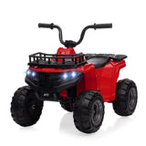 Garvee Ride - P Series: 12V Kids Ride On Electric Quad ATV, Ride Car Toy with Bluetooth Audio,High/Low Speed, LED Headlights, Battery Indicator & Radio Orange - Red - Red