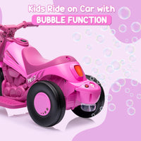 Garvee Ride - P Series: 6V Battery-Powered Electric Motorcycle with 1.9 Mph Speed, Led Headlights, Music, Pedal, Forward/Reverse, 3 Wheels | Motorbike Toy Gift for Toddlers 3 and Up - Pink