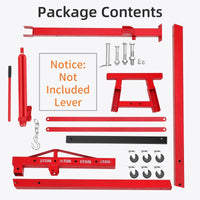 Garvee 2 Ton Hydraulic Engine Hoist 4400LB Heavy Duty Foldable Crane 6 Casters Leveler for Garage Auto Repair, Red