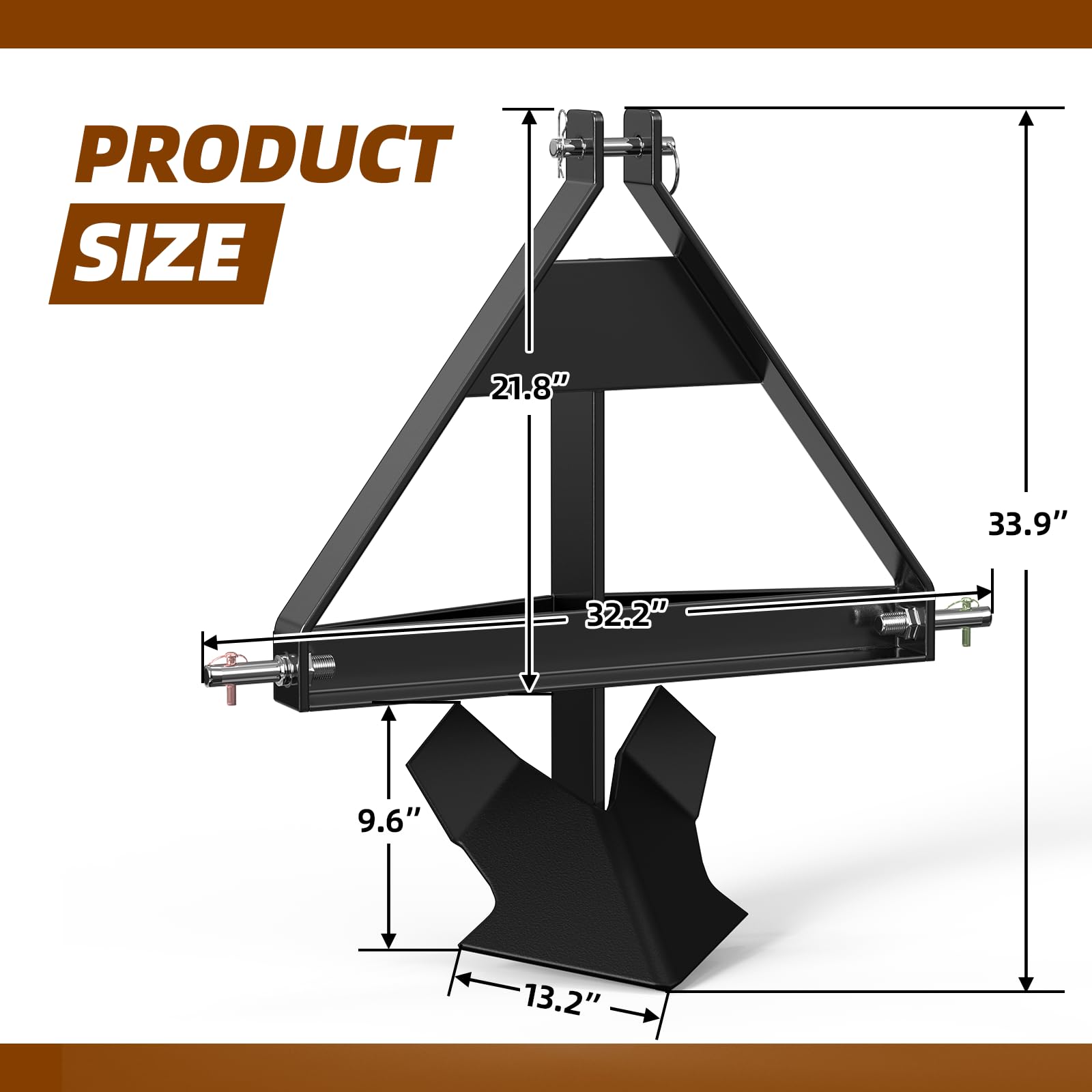 Garvee Middle Buster for Category Plow 3-Point Hitch, Heavy Duty Middle Buster Quick Hitch Tractors Steel Furrowing Plow Mechanical Plowing, Soil Tiller