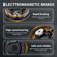 Garvee 10"x2-1/4" Electric Trailer Brake Assembly, Self-Adjusting Electric Brakes Kit for 3500 Lbs Axle, 4-Hole Mounting Brake Backing Plates, Left & Right Side Braking System Replacement Parts, 2 Pair