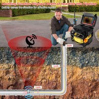 Garvee Sewer Camera 100ft Pipeline Inspection with DVR, Self-Leveling, IP68 Waterproof Aluminum, 12 LED Lights, 10.1" HD Display for Drains & Sewers