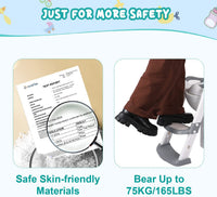 Garvee Potty Training Seat, Height Adjustable Toddler Toilet Seat for Kids Boys Girls, 2 in 1 Potty Training Toilet, Splash Guard Anti-Slip Pad Step Stool