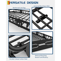 Garvee 49"x 36"x 5" Universal Roof Rack Carrier Basket, 200 LBS Capacity, Heavy Duty Rooftop Cargo Rack, for SUVs, Trucks, Vehicles, Spider, Black