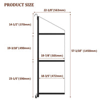 Garvee 2PCS Shipping Container Shelving Brackets, 3-Tier 22''D x 60''H Black Powder Coated Steel Shelf Support for Cargo Storage, Easy to Hang and Remove for Heavy Duty Containers, Workbenches