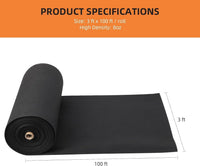 Garvee 3ft x 100ft 8oz Geotextile Landscape Fabric - PP Drainage with 350N Tensile Strength & 440N Load Capacity for Driveway Stabilization & Erosion Control