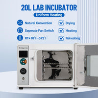 Garvee Lab Incubator, 20L Lab Incubator 600W, RT 5-70℃ Intelligent Control Scientific Digital Incubator, Temperature Control Medical Incubator