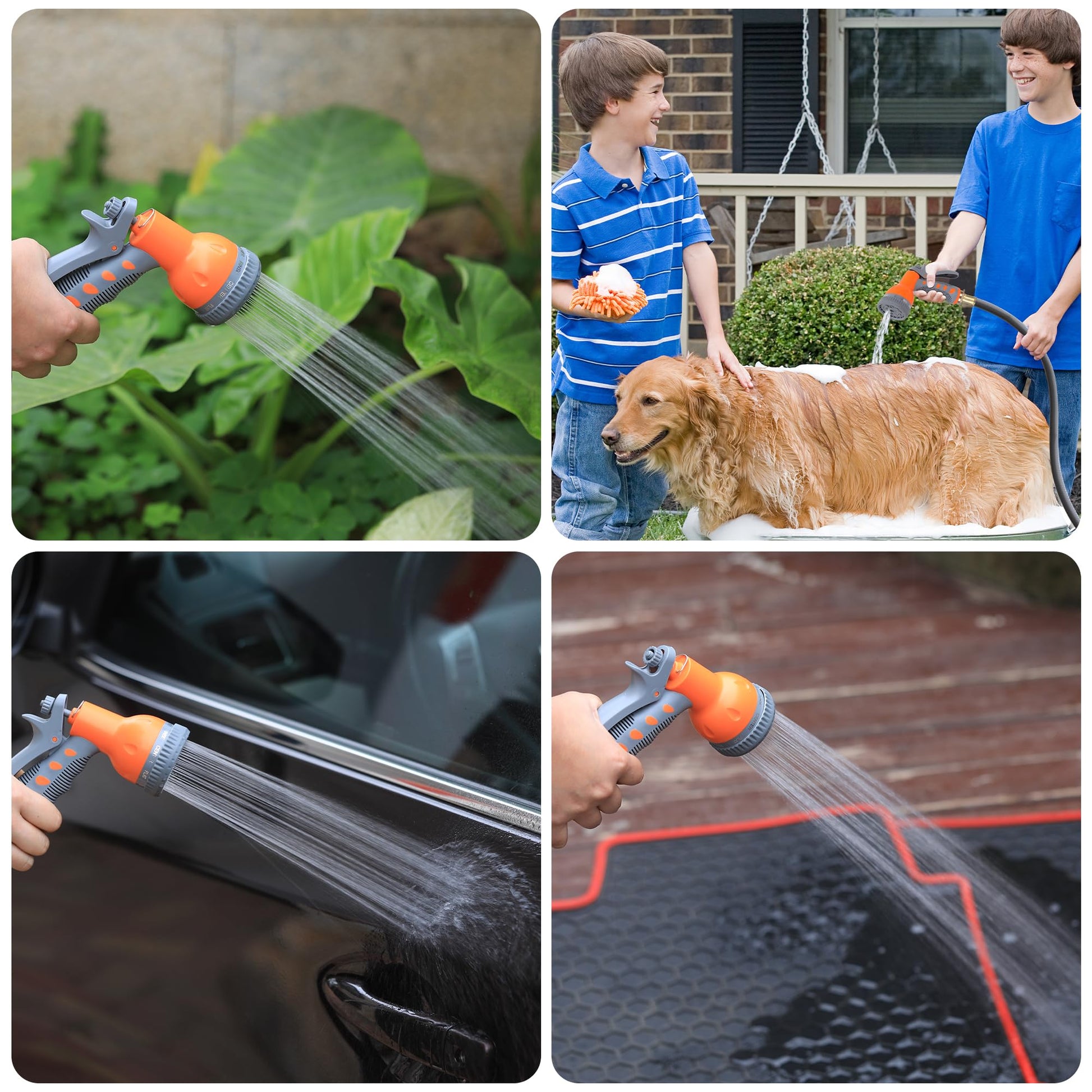 Garvee retractable hose reel with 180° swivel bracket for lawn, garden, patio, and car washing