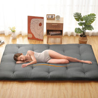 Garvee Futon Mattress, Japanese Floor Mattress Full Size Floor Mat for Sleeping Adult Size, Foldable Tatami Mattress Roll Up Floor Bed Mattress for House Guest Camping Dorm, Dark Grey