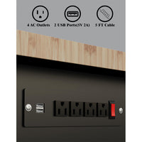 Garvee 60" x 20" Height Adjustable Workbench, 2200 Lbs Weight Capacity with Power Socket,Cable for Garages, Workshops, Homes & Offices (Rubber Pads)