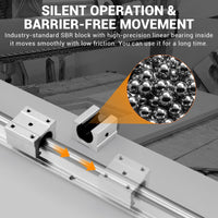 Garvee Linear Rail Slide SBR16-1000mm (2 PCS) and 4 PCS 4SBR16UU Bearing Blocks, Linear Bearing CNC Kit for Automated Machines DIY Project and Equipment
