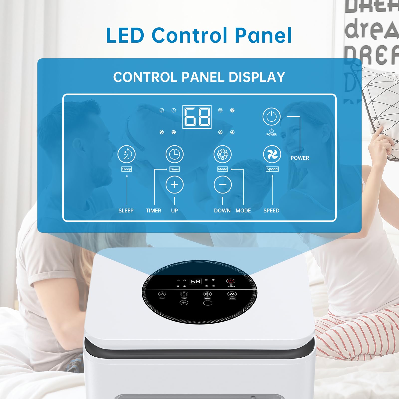 Garvee Portable Air Conditioner, 8000 BTU for Rooms up to 450 Sq. Ft., 3-in-1 AC with Dehumidifier & Fan Modes, Easy Install Window Kit, Mobile AC Unit