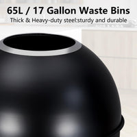 Garvee 17 Gal/65L Open Top Trash Can Commercial Grade Trash Can Brushed Stainless Steel Waste Bins for Home Office Restaurant Restroom Kitchen