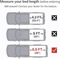 Garvee Hard Four-Fold Cargo Cover for 5.5-Foot Truck Beds - Weatherproof, Anti-Theft, Zinc-Aluminum Alloy, Aerodynamic, Tool-Free Install, Fits 2022-2023 Ford F150, Nissan, Toyota - Outdoor Protection