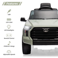 Garvee Ride - P Series: 12V Ride on Car For Kids Age 3+ , Licensed Toyota, with Remote Control, MP3, LED Lights, Suspension System, Double Doors, Safety Belt, Ride On Toys for Boys Girls - Green
