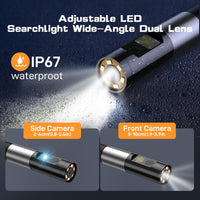 5 Inch IPS Pipe Endoscope, 1080P HD, 6.6ft Flexible, Waterproof - GARVEE