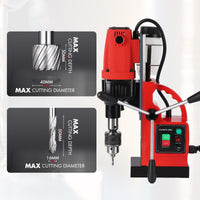 Garvee 1100W Mag Drill Press , 1.57 in Boring Diameter, 580 RPM 2922lbf Magnetic Adhesion for Industrial Home Steel Fabrication