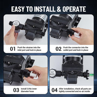 Garvee Water Pressure Booster Pump 115V AC 5.5GPM 70PSI On Demand Water Diaphragm Pump with 158Ft Head Lift, Self-Priming RV Fresh Water Pump with Pressure Switch for Home Marine Yacht Garden Hose
